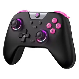 EasySMX X05 Wireless Gaming Controller | Hall Effect, RGB Lights and Turbo, Anti-Drift Controller, Comes with Extra Thumb Grips