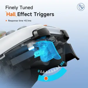 EasySMX X05 Wireless Gaming Controller | Hall Effect, RGB Lights and Turbo, Anti-Drift Controller, Comes with Extra Thumb Grips