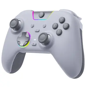 EasySMX X05 Pro Wireless Gaming Controller | Hall Effect Joysticks, Ultra-Quiet Buttons, 2-Stage Triggers, 1000Hz Polling, Programmable - White