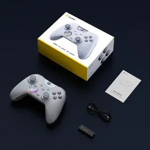 EasySMX X05 Pro Wireless Gaming Controller | Hall Effect Joysticks, Ultra-Quiet Buttons, 2-Stage Triggers, 1000Hz Polling, Programmable - White