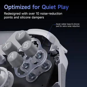 EasySMX X05 Pro Wireless Gaming Controller | Hall Effect Joysticks, Ultra-Quiet Buttons, 2-Stage Triggers, 1000Hz Polling, Programmable - Black