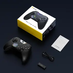 EasySMX X05 Pro Wireless Gaming Controller | Hall Effect Joysticks, Ultra-Quiet Buttons, 2-Stage Triggers, 1000Hz Polling, Programmable - Black