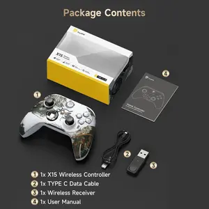 EasySMX X15 RGB Controller With Hall Trigger and Hall Joystick, Diverse RGB Light Adjustment, 1000mAh Lithium Battery - Wukong