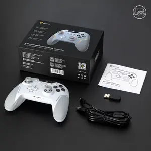EasySMX X20 Wireless Gaming Controller with 2-Stage Hall Effect Sticks RGB Backlit, 1000Hz Polling Rate, 6-Axis Gyro on Multi-Platform, Mech Buttons - White