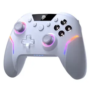 EasySMX X20 Wireless Gaming Controller with 2-Stage Hall Effect Sticks RGB Backlit, 1000Hz Polling Rate, 6-Axis Gyro on Multi-Platform, Mech Buttons - White