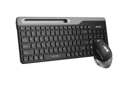 A4Tech Fstyler FB2535CS Bluetooth & 2.4G Wireless Dual Mode Silent Click Keyboard & Mouse Combo - Smoky Grey