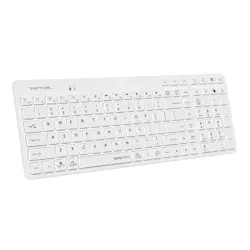 A4Tech Fstyler FBK27C AS Bluetooth & 2.4G Rechargeable Wireless Keyboard - White