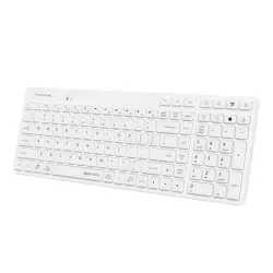 A4Tech Fstyler FBK27C AS Bluetooth & 2.4G Rechargeable Wireless Keyboard - White