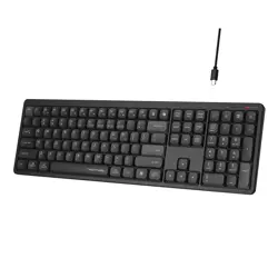 A4Tech Fstyler FBX55C Dual Mode Bluetooth / 2.4G Wireless Keyboard - USB Type-C Adaptor - Black