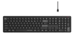 A4Tech Fstyler FBX55C Dual Mode Bluetooth / 2.4G Wireless Keyboard - USB Type-C Adaptor - Black