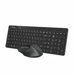 A4Tech Fstyler FG2400 Air2 2.4G QuietKey Power-Saving Wireless Keyboard & Mouse Combo - Black