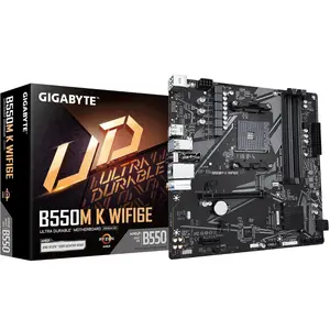 Gigabyte B550M DS3H AC R2 AMD AM4 DDR4 MicroATX Motherboard, 5+3 Power Phase, 2X M.2, PCIe 4.0, WIFI5, GbE LAN, PCIe EZ-Latch, WiFi EZ Plug, RGB Fusion