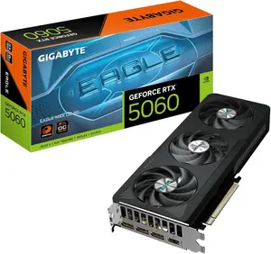 GIGABYTE GeForce RTX 5060 Eagle MAX OC 8G Graphics Card - 8GB GDDR7, 128bit, PCI-E 5.0, 2550 MHz Core Clock, 3 x DisplayPort, 1 x HDMI, NVIDIA DLSS 4