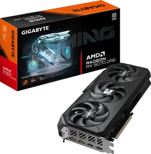 GIGABYTE Radeon RX 9070 GRE GAMING OC 12G Graphics Card, 12GB GDDR6 192-bit, WINDFORCE Cooling System, RGB Lighting, Dual BIOS