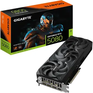 GIGABYTE GeForce RTX 5080 WINDFORCE OC SFF 16G Graphics Card, WINDFORCE Cooling System, 16GB 256-bit GDDR7 Video Card