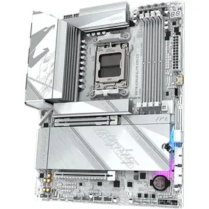 Gigabyte X870 AORUS Elite X3D ICE AMD AM5 ATX Motherboard, DDR5, 16+2+2 Power Phase, 4X M.2, PCIe 5.0, USB4, WIFI7, PCIe-EZ Latch Plus