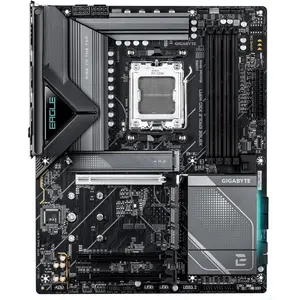 Gigabyte X870E EAGLE X3D WIFI7 Wifi7 AMD AM5 ATX Motherboard | DDR5, 16+2+2 Power Phase, 4X M.2, PCIe 5.0, USB4 Type-C, WIFI7, 5 GbE, PCIe EZ-Latch