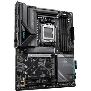Gigabyte X870E EAGLE X3D WIFI7 Wifi7 AMD AM5 ATX Motherboard | DDR5, 16+2+2 Power Phase, 4X M.2, PCIe 5.0, USB4 Type-C, WIFI7, 5 GbE, PCIe EZ-Latch