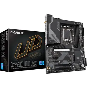 Gigabyte Z790 UD AX Intel LGA1700 DDR5 ATX Motherboard, Triple M.2, PCIe 5.0, USB 3.2 Gen2X2 Type-C, Intel Wi-Fi 6E, 2.5GbE LAN, PCIe EZ-Latch