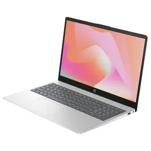 HP 15-FD0641NIA Laptop | Intel Core 5 120U, 8GB DDR5-5200MT/s RAM, 512GB PCIe NVMe M.2 SSD, 15.6" FHD Anti-Glare Display, Intel Graphics, DOS, Natural Silver