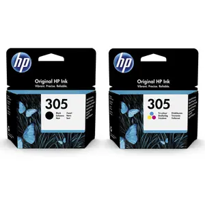 HP 305 Tri-Color & Black Original Ink Cartridge Set
