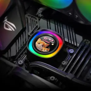 ID-Cooling FX240 LCD 240mm AIO Liquid CPU Cooler | 1.48" Customizable LCD Display, 300W TDP, Dual Low Noise ARGB Fans - Black