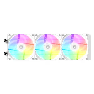 ID-Cooling FX360 LCD 360mm AIO Liquid CPU Cooler | 1.48" Customizable LCD Display, 350W TDP, Triple Low Noise ARGB Fans - White