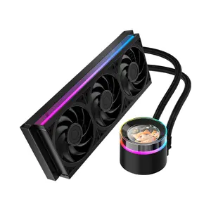 ID-COOLING SL360 V2 PLUS 360mm AIO CPU Liquid Cooler | 2.1 Inch LCD with Neon Light Radiator, 350W TDP Rating