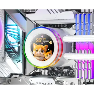 ID-COOLING SL360 V2 WHITE 360mm AIO CPU Liquid Cooler | 2.1" Customizable LCD, 350W TDP Rating