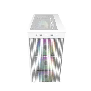 ID-Cooling WARE 510 ARGB White ATX Gaming PC Case | 4x ARGB Fans Pre-Installed, Front & Top 360MM Radiator Support, Side Tempered Glass