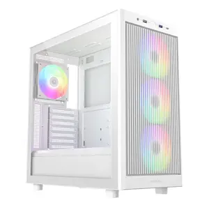 ID-Cooling WARE 510 ARGB White ATX Gaming PC Case | 4x ARGB Fans Pre-Installed, Front & Top 360MM Radiator Support, Side Tempered Glass
