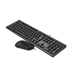A4Tech KK-3330S Multimedia FN Desktop Keyboard & Mouse | Black