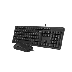 A4Tech KK-3330S Multimedia FN Desktop Keyboard & Mouse | Black
