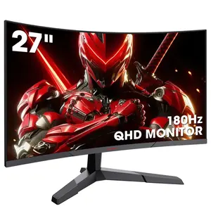 KOORUI 27E6QCA 27" QHD 180Hz Curved Gaming Monitor, 1500R VA Panel, 1ms , Adaptive Sync, 4000:1 Contrast, 90% DCI-P3, Eye Care