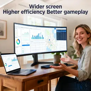 KOORUI 34E6UC 34" UWQHD 180Hz Curved Ultrawide Gaming Monitor, 1440p Resolution, 1000R VA Panel, 1ms, HDR400, 95% DCI-P3, PIP/PBP, FreeSync Premium, Height Adjustable Stand