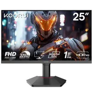 KOORUI G2511E 24.5" FHD IPS 320Hz Gaming Monitor, 1ms Response Time, Fast IPS Panel, HDR 400, 95% DCI-P3 Color Gamut, Adaptive Sync Compatible, Ergonomic Stand
