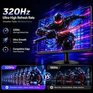 KOORUI G2721E 27" QHD IPS 320Hz Gaming Monitor, Fast IPS, 1ms, HDR400 98% DCI-P3 color, Adaptive Sync