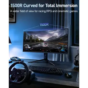 KOORUI G3441XC 34" UWQHD 240Hz Curved Ultrawide Gaming Monitor, 1440p Resolution, 1ms, AMD FreeSync Premium, G-SYNC Compatible, HDR400, 90% DCI-P3