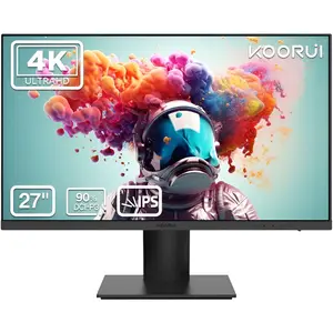KOORUI N07 27" 4K UHD IPS Gaming Monitor, 60Hz Refresh Rate, Up to 6ms Response Time, OD Accelerated, Free-Sync & G-Sync Technology, VESA Compatible, Black
