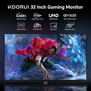KOORUI S3241XO 31.5-Inch OLED UHD 240Hz Gaming Monitor, 0.03ms, HDR True Black 400 Adaptive Sync, HDMI 2.1 & DP 1.4, USB Type-C, Height Adjustable Stand, Low Blue Light, 99% SRGB, 99% DCI-P3