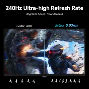 KOORUI S3241XO 31.5-Inch OLED UHD 240Hz Gaming Monitor, 0.03ms, HDR True Black 400 Adaptive Sync, HDMI 2.1 & DP 1.4, USB Type-C, Height Adjustable Stand, Low Blue Light, 99% SRGB, 99% DCI-P3