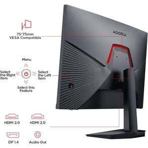 KOORUI G2411P 24" FHD IPS 200Hz Gaming Monitor, 1ms (MPRT) Response Time, AMD FreeSync Premium Technology, 16.7m Color Display, Black
