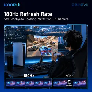 KOORUI G2412V FHD 180Hz VA Gaming Monitor | Blue Light Filter, HDMI, VESA 99% sRGB Accurate Colors