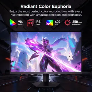 KOORUI G2421V 24" QHD IPS 180Hz Gaming Monitor, 1ms (MPRT) Response Time, AMD FreeSync Premium Technology, 16.7m Color Display, Black
