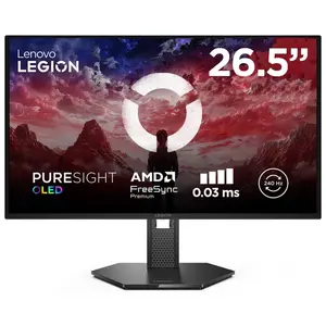 Lenovo Legion 27Q-10 OLED 26.5 Inch QHD 240Hz Monitor | 0.03ms Response Time, 99% DCI-P3 & 99% sRGB Color Gamut, True 10 Bit Color, AMD FreeSync Premium, HDR10