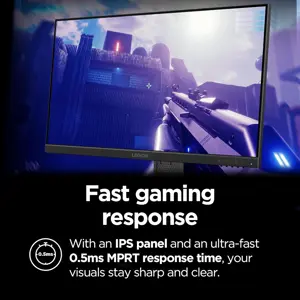 Lenovo Legion 24-10 Gaming Monitor, 23.8" IPS FHD Display, 240Hz, 0.5ms MPRT, AMD FreeSync Premium, HDR10, Ergonomic LTPS Stand