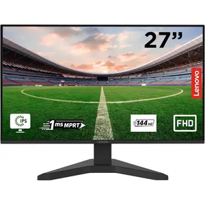 Lenovo Legion R27s 27" FHD IPS 144Hz Gaming Monitor | 1ms MPRT, 8-bit (6-bit+FRC) Color Depth, Ports 1x HDMI 2.1 + DisplayPort 1.2, Stand Tilt - Raven Black