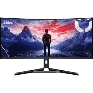 Lenovo Legion R34w-30 UWQHD 34" Curved Gaming Monitor | 180Hz Refresh Rate, 350nits, 0.5ms Response Time, VA Panel, 2x3W Speakers, AMD FreeSync Premium, Anti-Glare