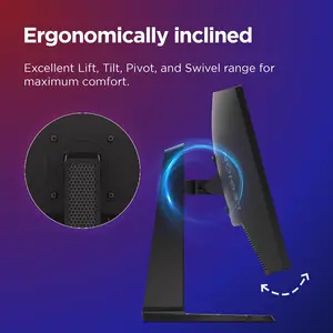 Lenovo Legion R27qc-30 27" WQHD 180Hz Curved Gaming Monitor | 0.5ms, 350 cd/m² Brightness, VA Panel, Adaptive Sync and AMD FreeSync, Anti-Glare, Raven Black