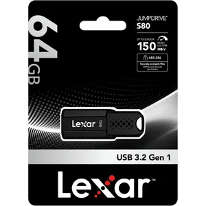 Lexar JumpDrive S80 64GB USB 3.2 Flash Drive | Up to 150MB/s Read Speeds